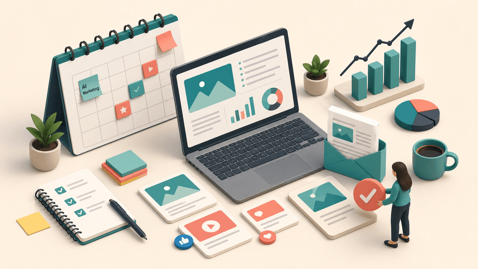 AI for Marketers: How to Build a Weekly Content Plan With AI - Featured Image