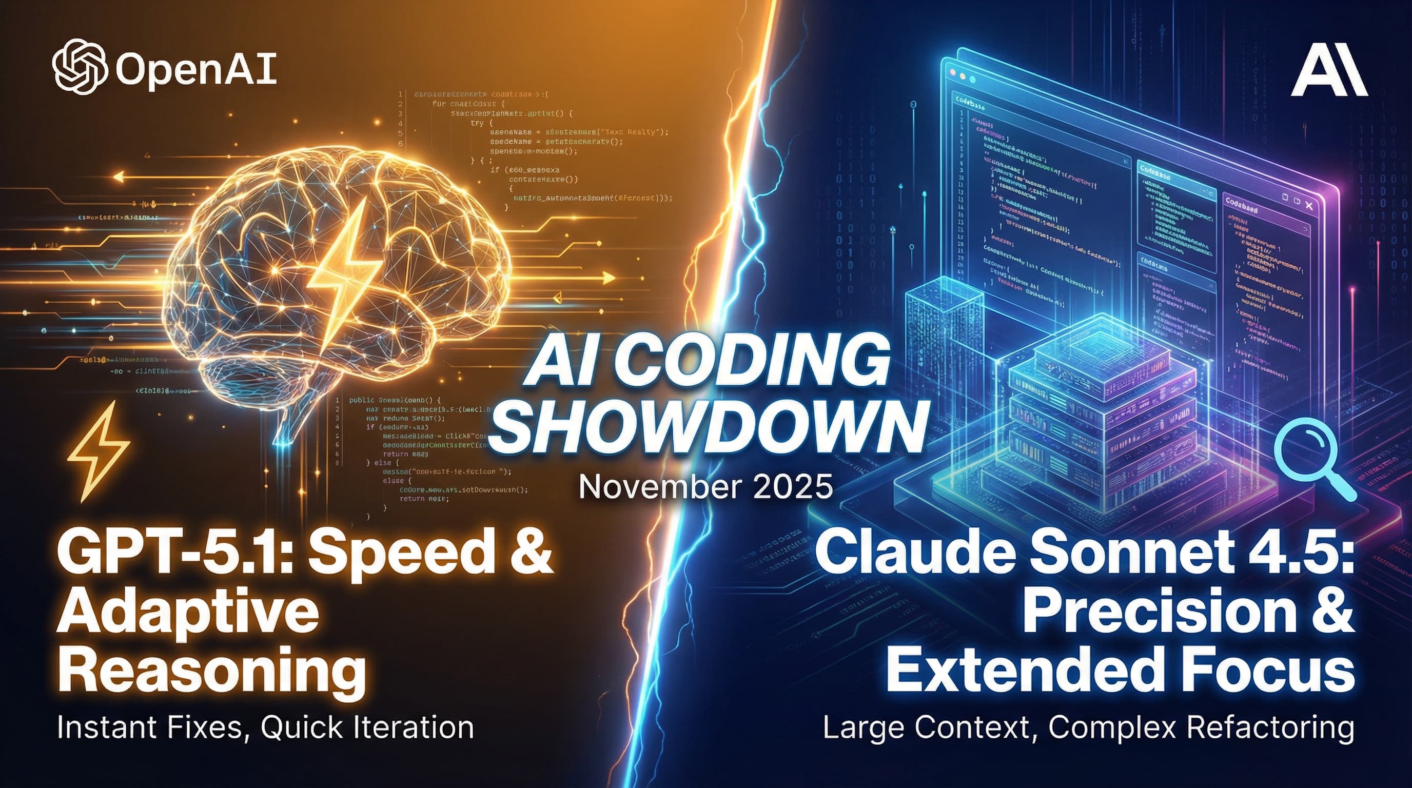 GPT-5.1 vs Claude Sonnet 4.5: The November 2025 AI Coding Showdown