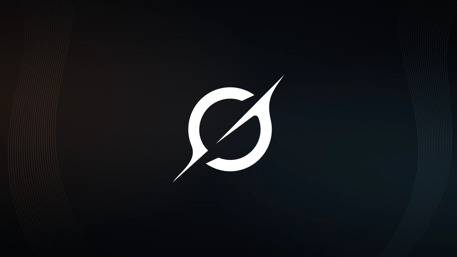 Official Grok logomark on a dark background with subtle amber and blue curved lines
