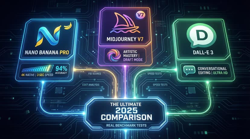 Nano Banana Pro vs Midjourney vs DALL-E 3: The Ultimate 2025 Comparison (Real Benchmark Tests)