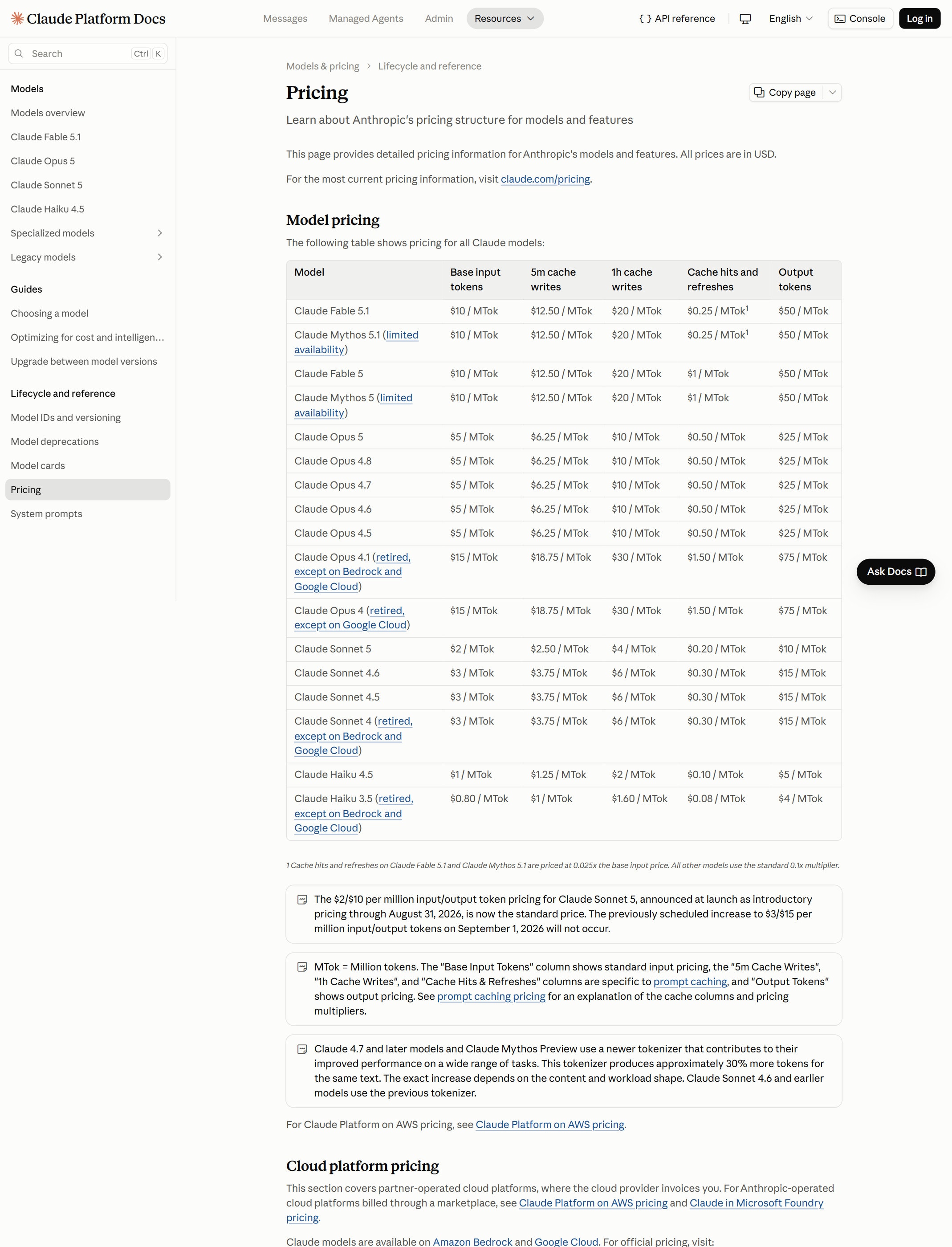 Claude pricing page screenshot captured from the official pricing page