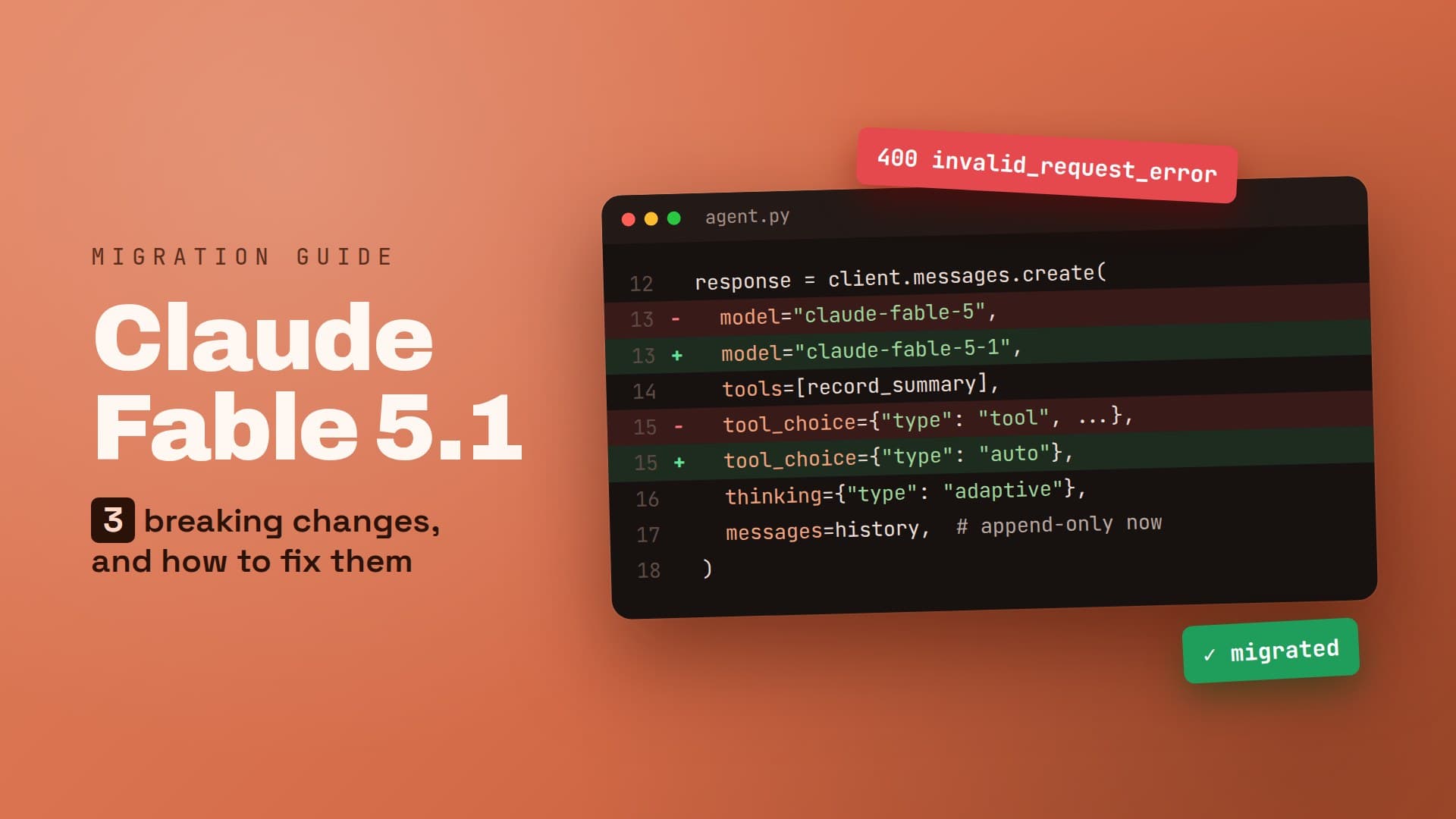 Claude Fable 5.1 Migration Guide: The 3 Breaking Changes and How to Fix Them