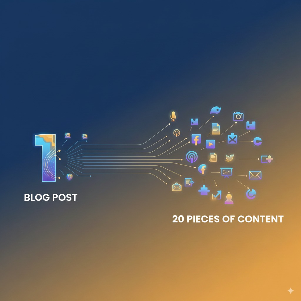 Turn 1 Blog Post into 20 Pieces of Content with AI (Real Process + Tools)